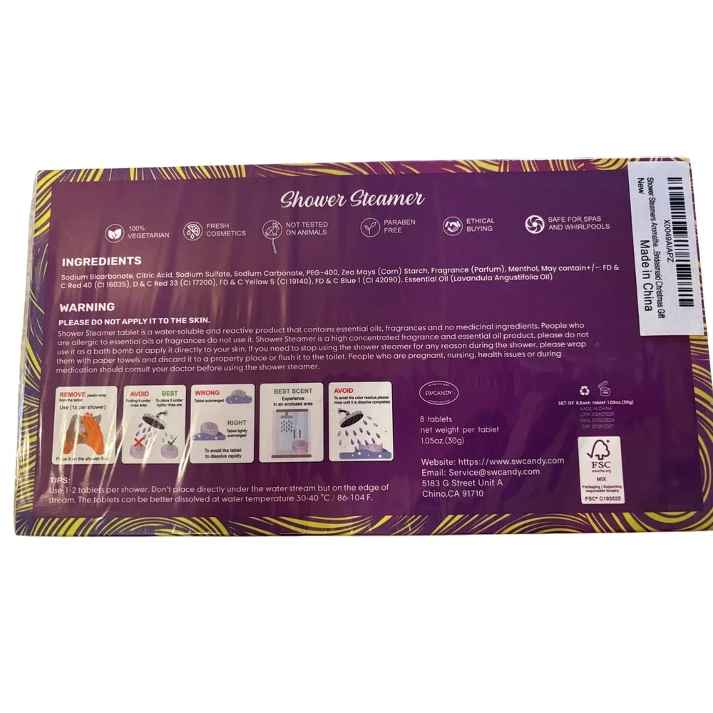 SWCANDY Shower Steamers Aromatherapy Relaxation‎ 8 Tablets